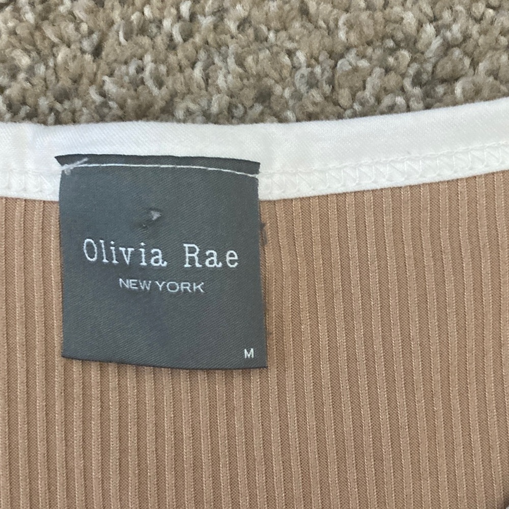 Olivia Rae Beige Ribbed Knitwear - Picture 2 of 3